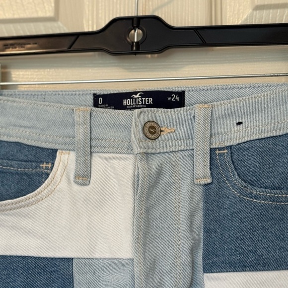 Hollister Y2K Women's Denim Patchwork Shorts - Picture 2 of 9